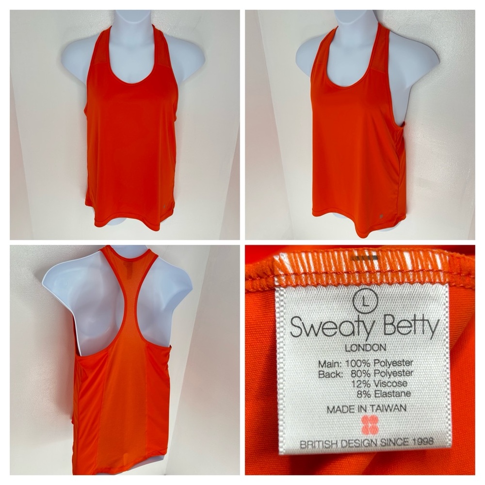Sweaty Betty London Racerback Tank‎ Top Size Large Athletic Athleisure Yoga Gym